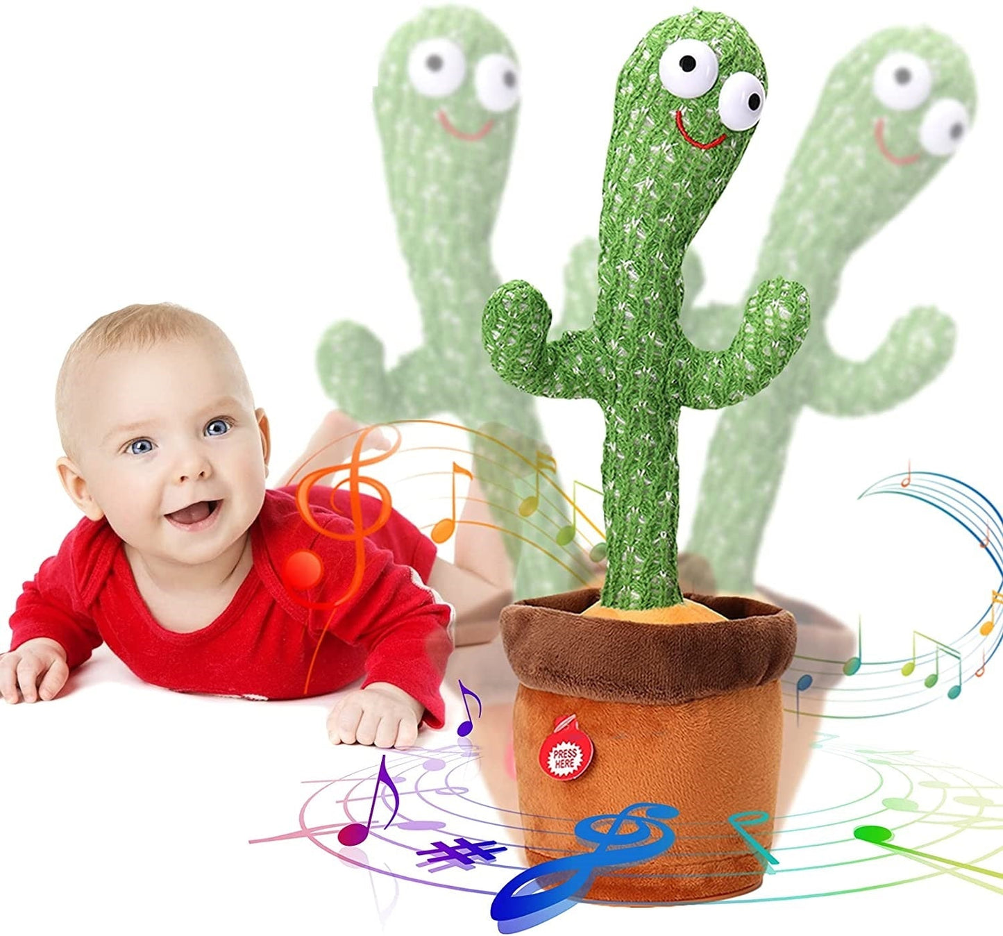 Rechargeable Dancing Cactus Talking Toy,- Creative Kids Toy