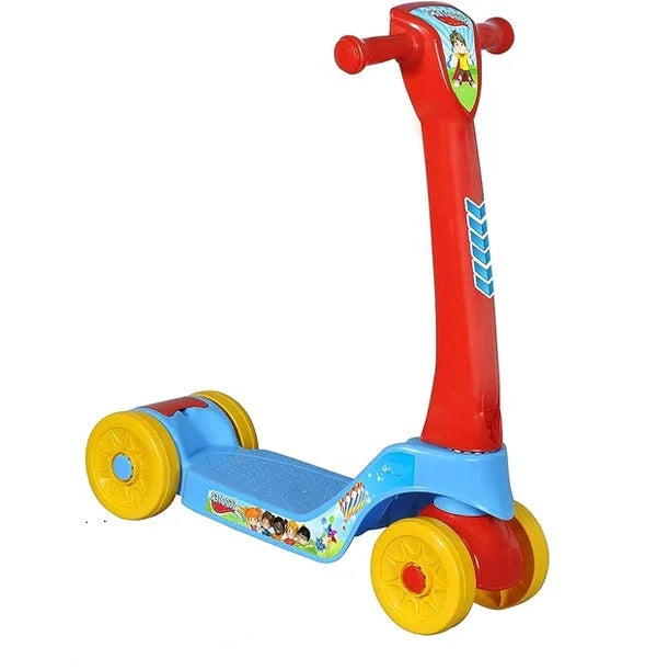 Hot Wheel Scooty For Kids Fordable 4 Wheel Kick Scooter Gifts For Toddlers Children Boys Girls Heavy Duty Plastic Scooty For Kids