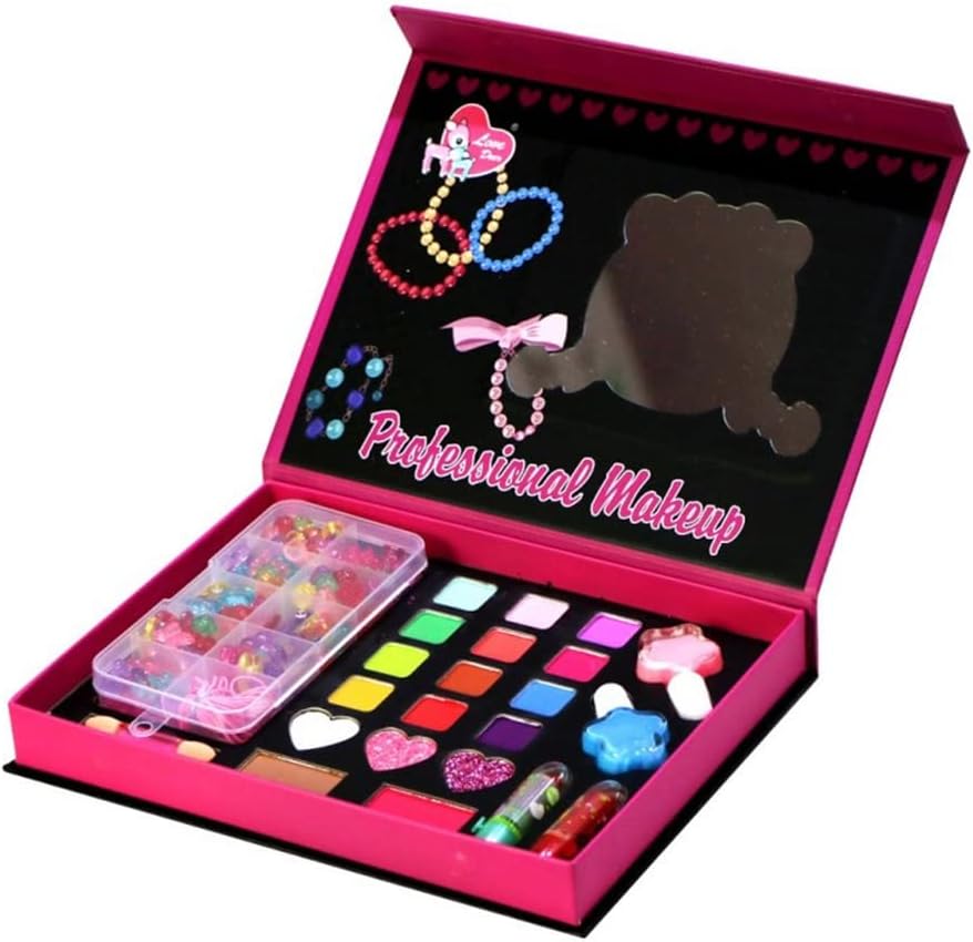 Kids Real Makeup Skin Friendly Cosmetic Fashion Beauty Set Pretend Play Toy Cosmetic Kit For Girls