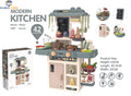 42Pcs Kids/Girls Kitchen Toys Set with Real Water Tab Steam Sound Lights Effect Pretend Play Cooking Set Toys For Girls