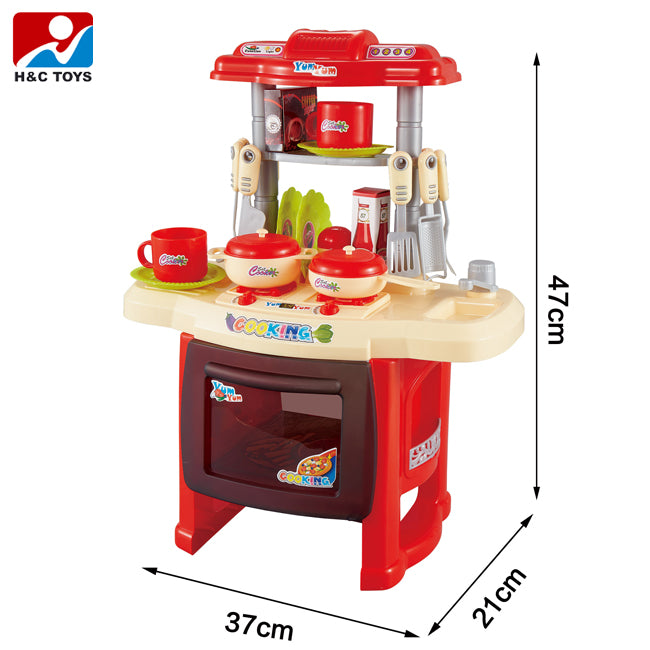 35Pcs Kitchen Set For Kids  Pretend Play Cooking Set  Sink Water Sound & Light Effects