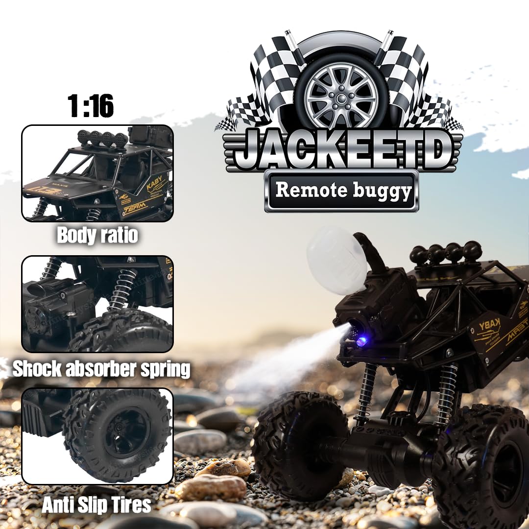 Smoke Rock Crawler Electric RC Vehicles Alloyed Remote Control Spray Toy Car for Kids & Boys Monster RC Truck with Rechargeable Rc Car 4x4 High Speed