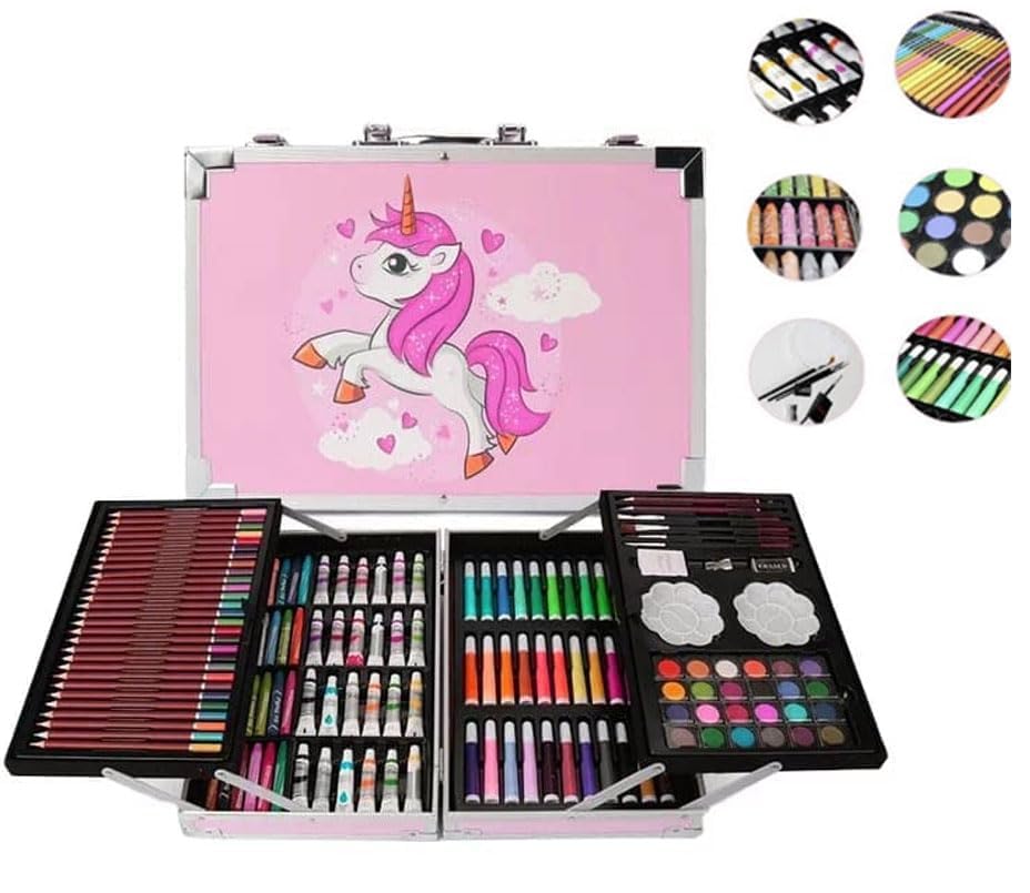 Color Kit Art Set Color Box Set For Kids Colors Box Color Pencil ,Crayons , Water Color, Sketch Pens Set of 46 Pieces for Boys and Girls kids Painting School Kit