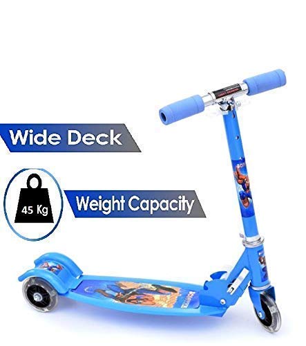 Scooty For Kids Wide Deck Heavy Weight Metal Body Adjustable 3 Wheel Kick Scooter Gifts For Toddlers Children Boys Girls