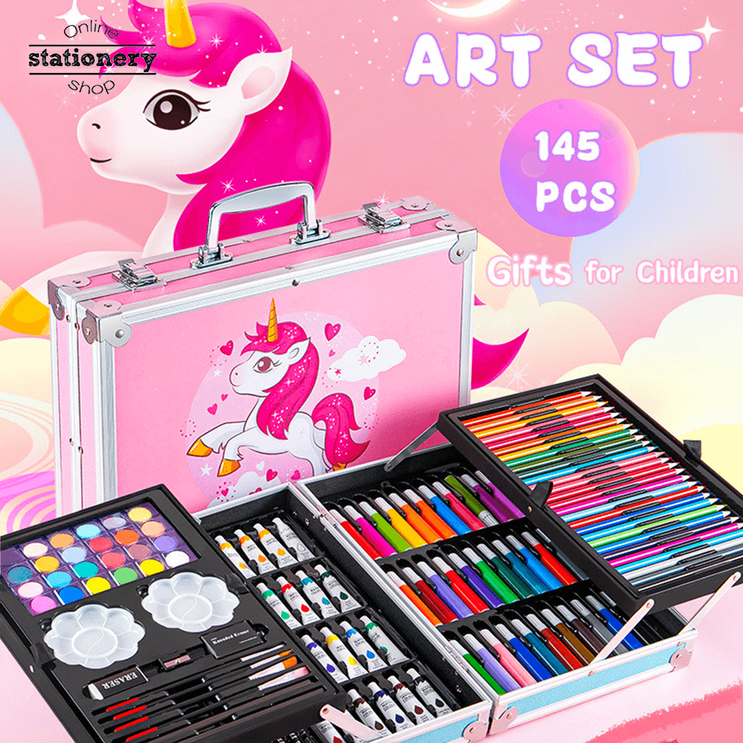 Color Kit Art Set Color Box Set For Kids Colors Box Color Pencil ,Crayons , Water Color, Sketch Pens Set of 46 Pieces for Boys and Girls kids Painting School Kit