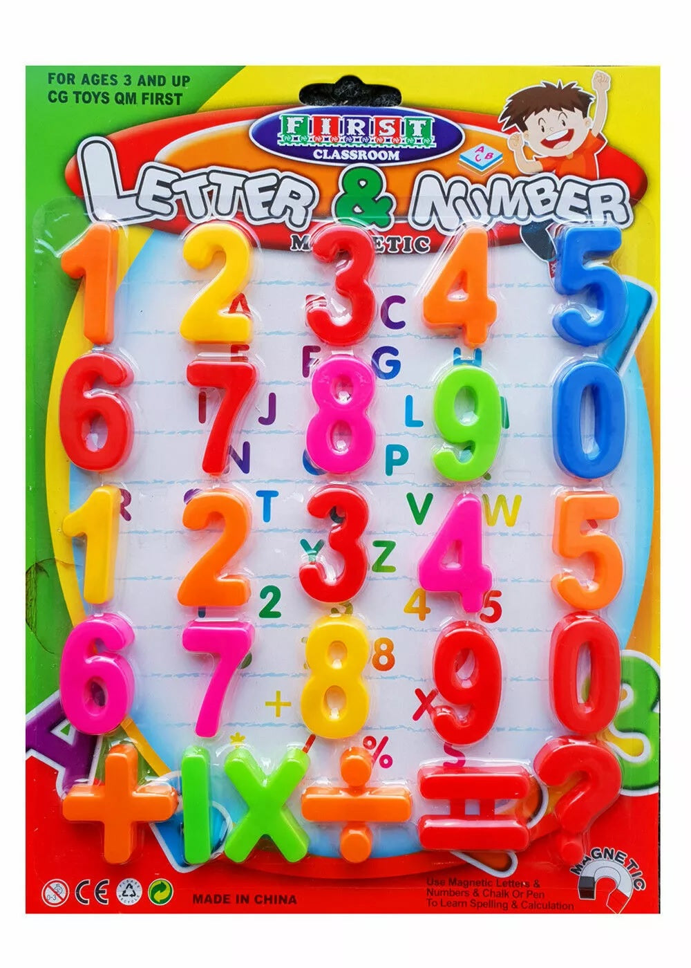Magnetic Alphabet And Numbers English Capital Alphabets A to Z Preschool Learning, Spelling, Counting 26 Alphabets