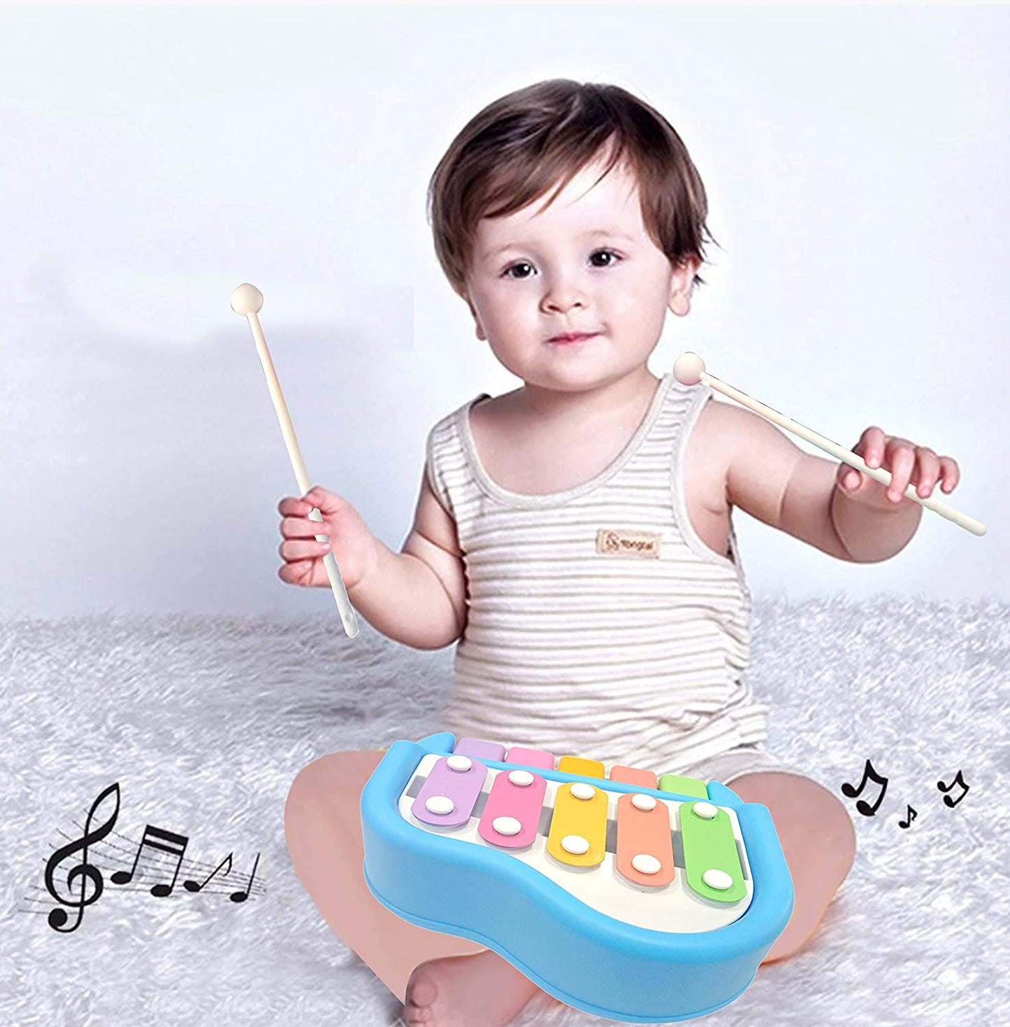 2 in1 Baby Piano Xylophone Toy for Toddlers