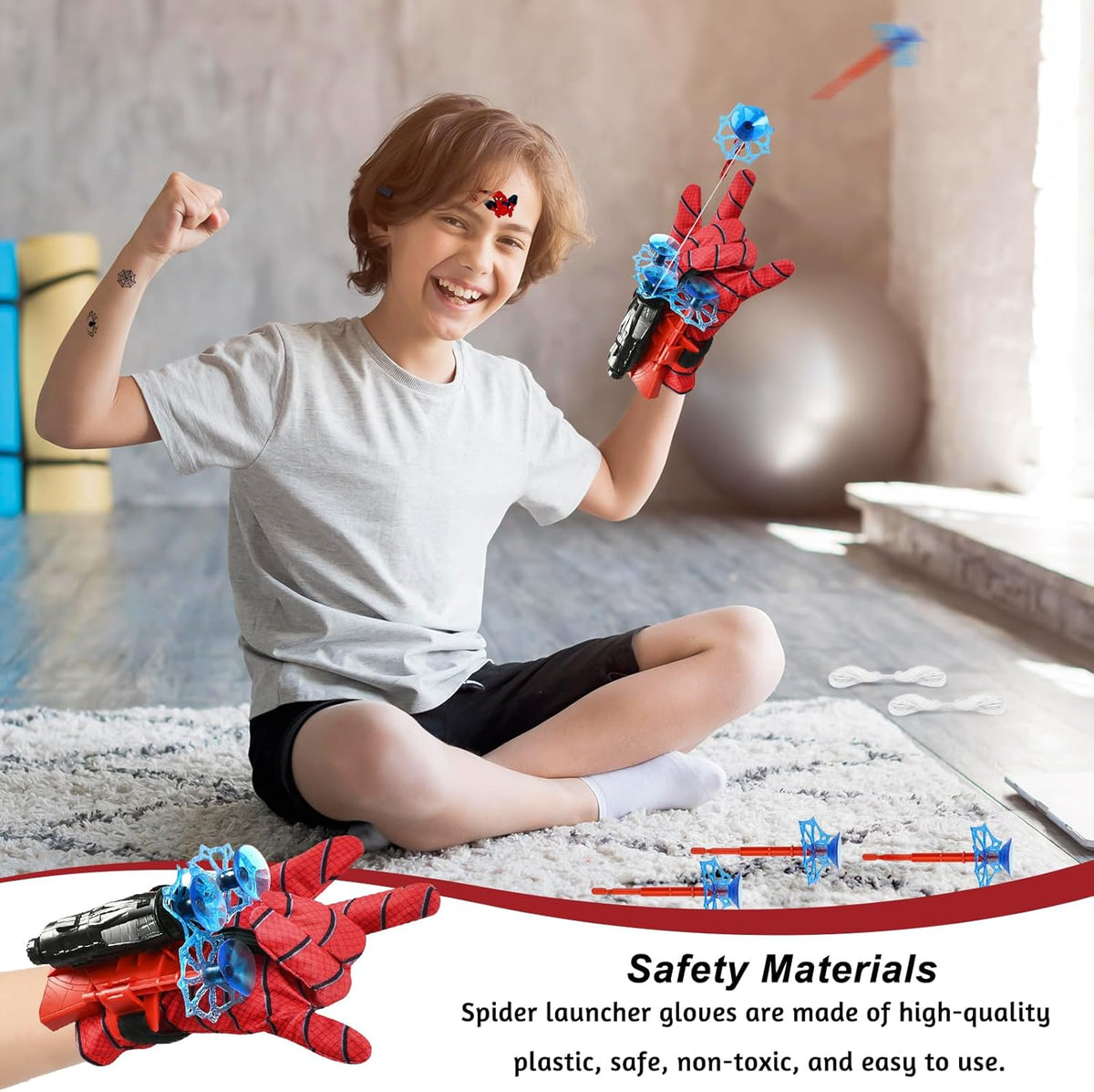 Spiderman Web Toy For Kids Spiderman Launcher Gloves Wrist Spider Web Shooting Game Kids Spiderman Hero Gloves, Spiderman Web, Wrist Toy Set