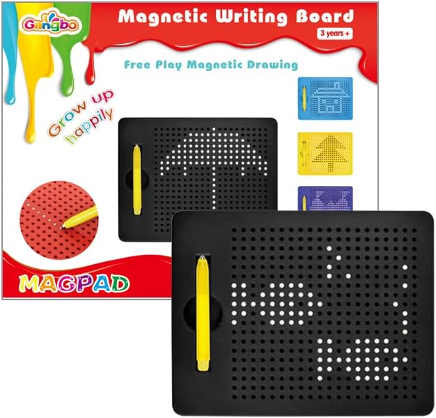 Magnetic Drawing Board for Kids with Magnetic Pen, Magnetic Bead Drawing Pad, Reusable Educational Learning Toy for Boys and Girls