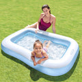 Intex 5.5FT Swimming Pool For Kids Rectangle Portable, Inflatable & Foldable Kids Swimming Pool Baby Bath Tub Water Pool for Kid and Adults Outdoor & Indoor Kids Bathing