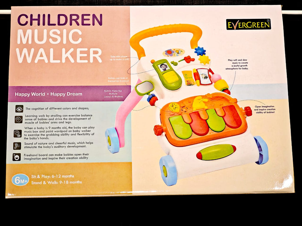 Baby Walker Trolley - Multi-Function Baby Sit to Stand Walkers - Baby Early Learning Exercises Body - Develop Walking Skills Walker with Music