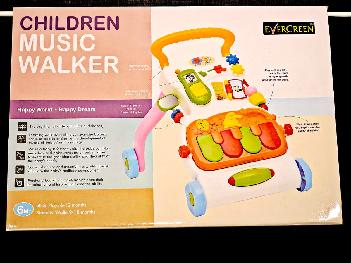 Baby Walker Trolley - Multi-Function Baby Sit to Stand Walkers - Baby Early Learning Exercises Body - Develop Walking Skills Walker with Music