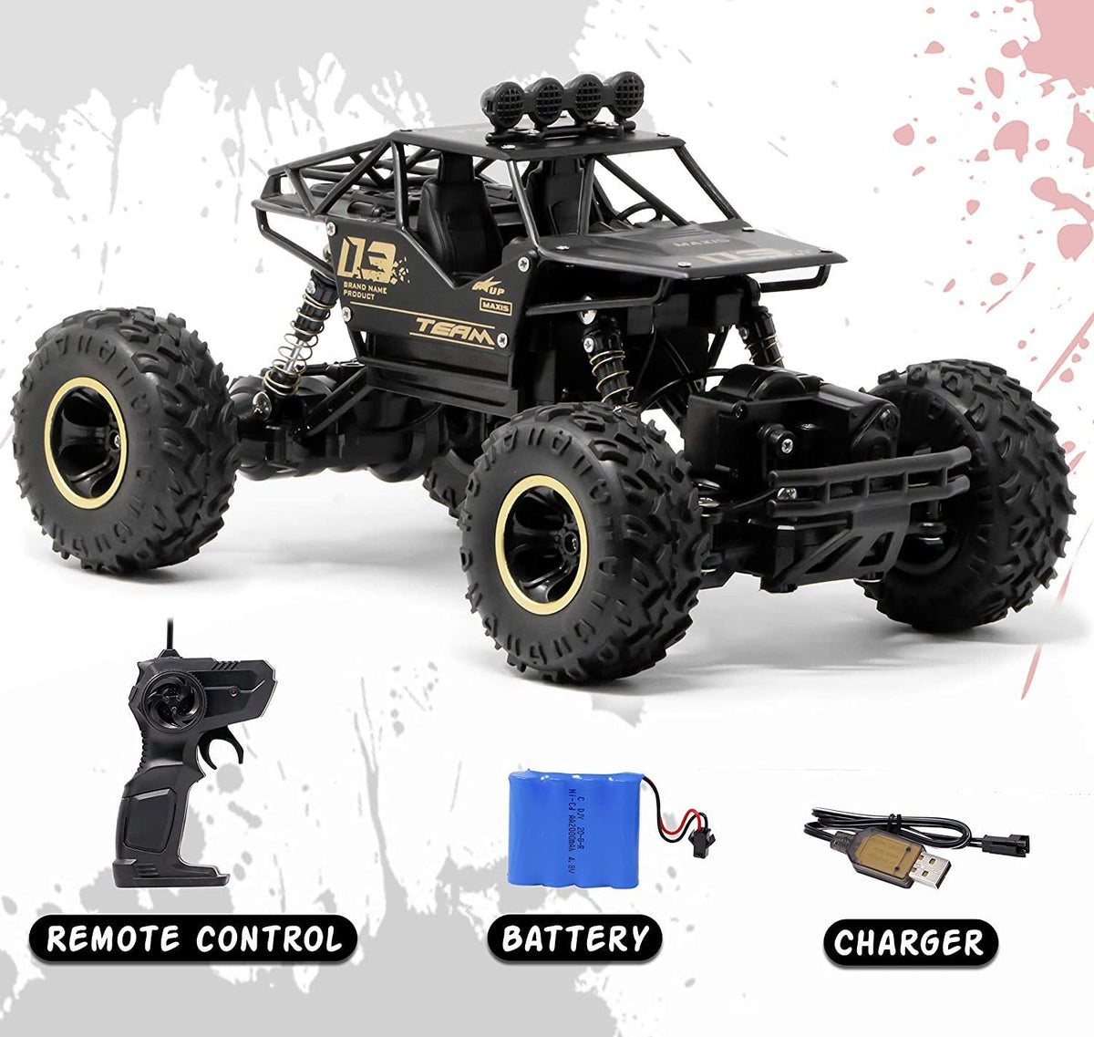 Smoke Rock Crawler Electric RC Vehicles Alloyed Remote Control Spray Toy Car for Kids & Boys Monster RC Truck with Rechargeable Rc Car 4x4 High Speed