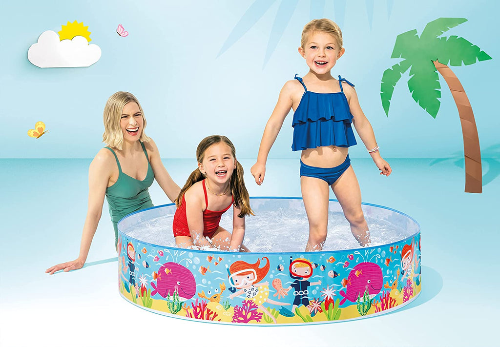 Intex Sea Swimming Fun Play Pool Without Air 4' 5' 6' 8' feet Fill-N-Fun Paddling Pool For Kids