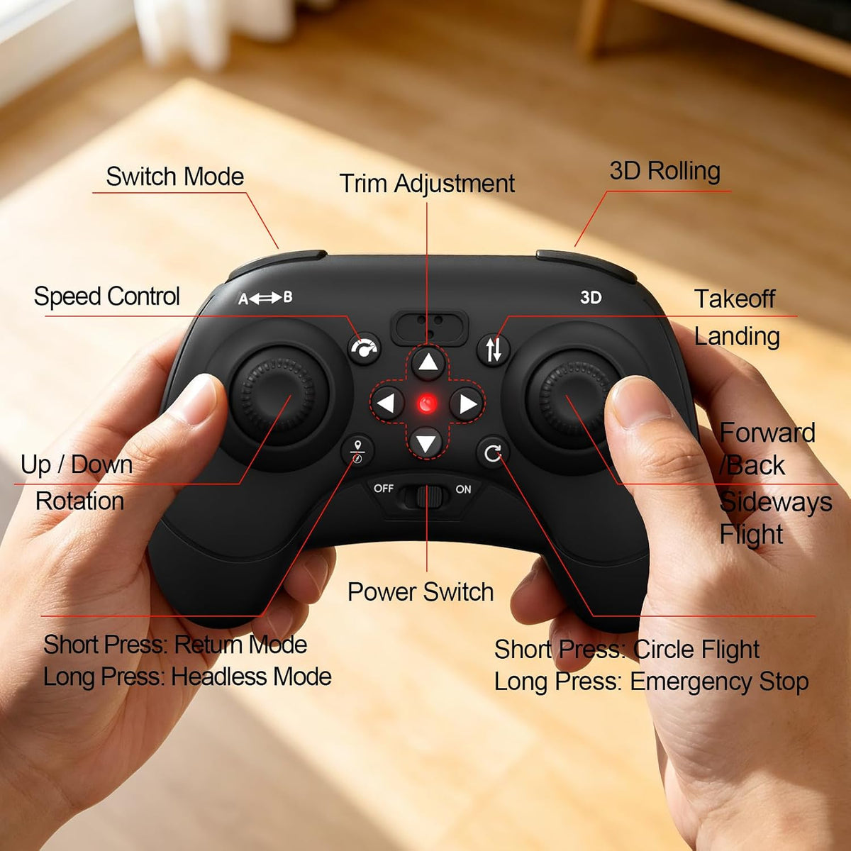 2in1 RC Flying Car for Kids Ages 6-12, Land And Air Modes Features 360°Flips, Altitude Hold, LED Lights, Indoor Outdoor Play, for Boys Girls 8-14 Year Olds