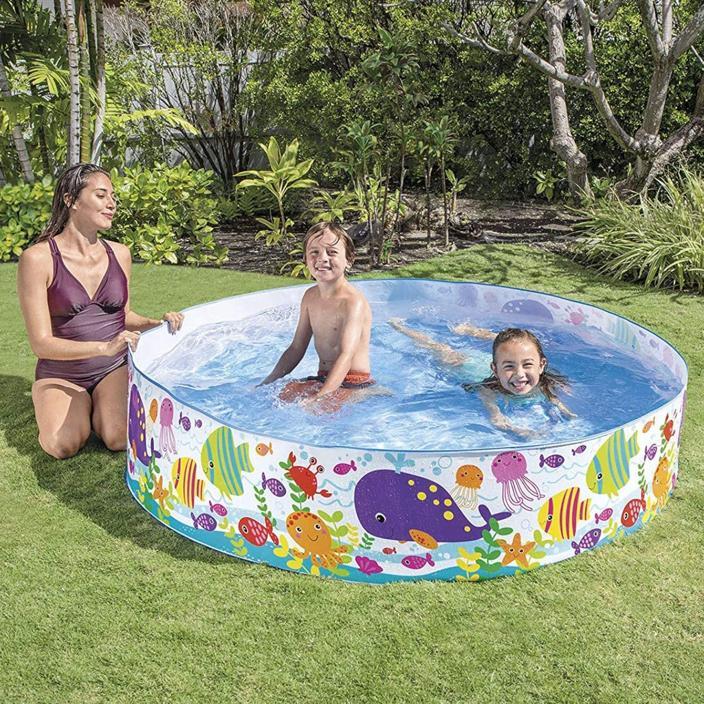 Intex Sea Swimming Fun Play Pool Without Air 4' 5' 6' 8' feet Fill-N-Fun Paddling Pool For Kids