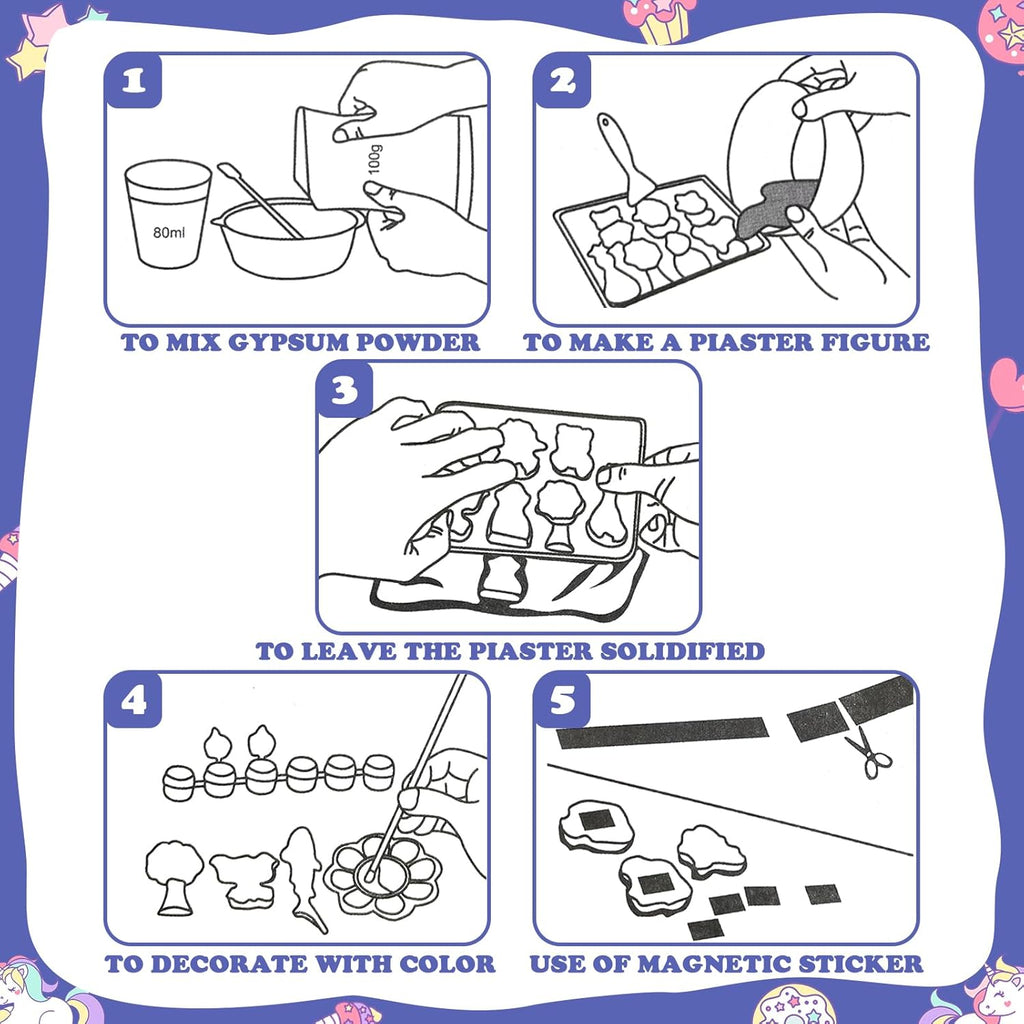 DIY Plaster Mould And Painting Set Ceramic Painting Kit With Acrylic Paints Set For Kids, Art and Craft Kit Painting Kit for Kids, Girls, Boys