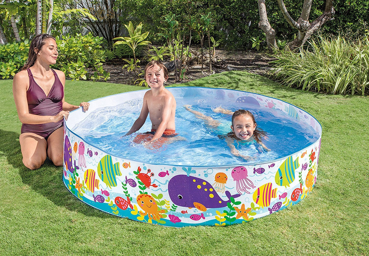 Intex Sea Swimming Fun Play Pool Without Air 4' 5' 6' 8' feet Fill-N-Fun Paddling Pool For Kids