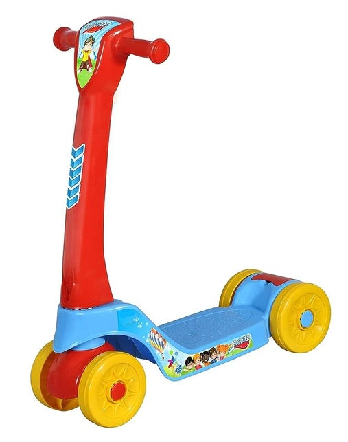 Hot Wheel Scooty For Kids Fordable 4 Wheel Kick Scooter Gifts For Toddlers Children Boys Girls Heavy Duty Plastic Scooty For Kids