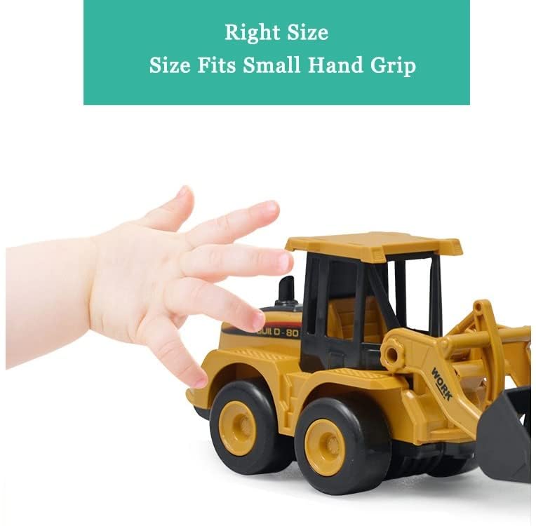 4pcs Construction Engineering Car Toy, STEM Sand Toys for Toddlers Age 3-5 Years, Building Sandbox Toys Truck, Birthday Gifts for Boys 2-6 Years Old