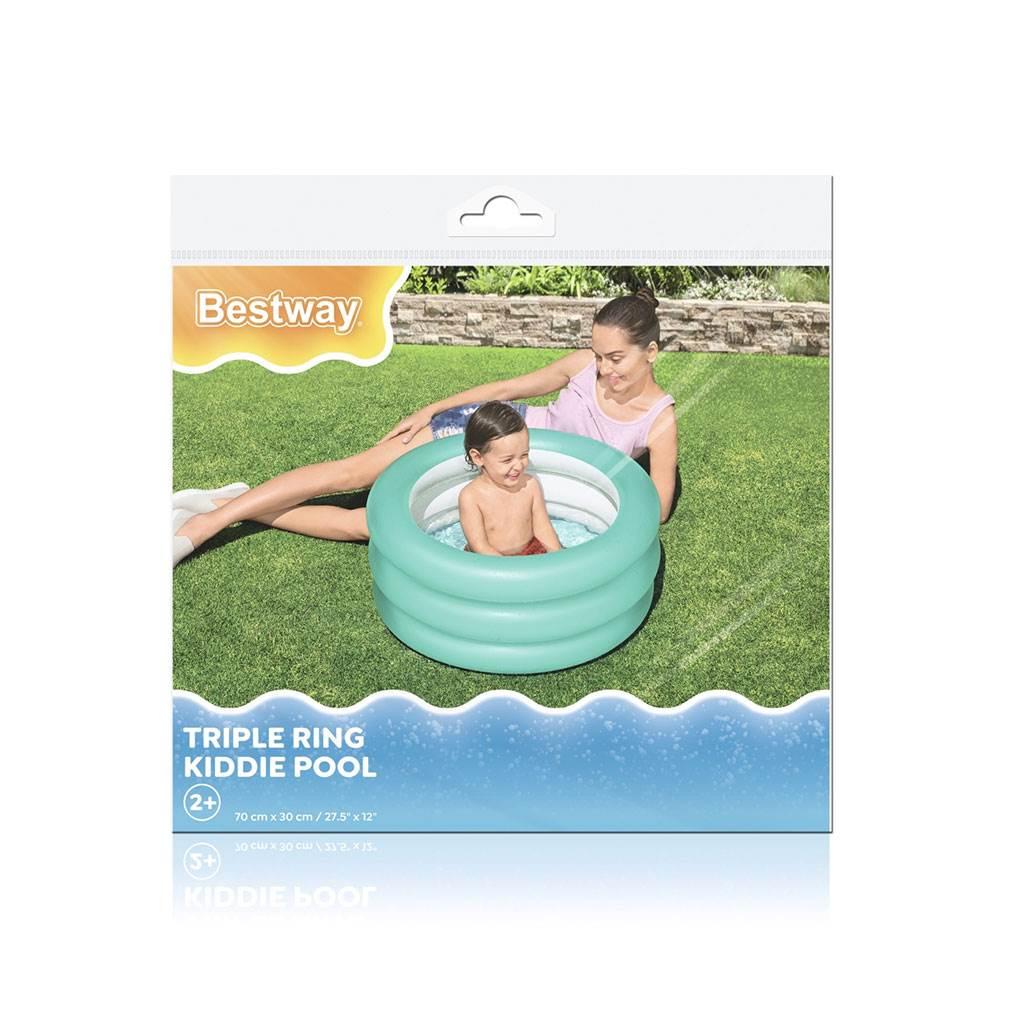 Inflatable Kiddie Play Pool 3 Ring Swimming Pool For Kids Sea Swimming Fun Play Pool  Kids Bath Tub For Children Random Color Paddling Pool Vinyl