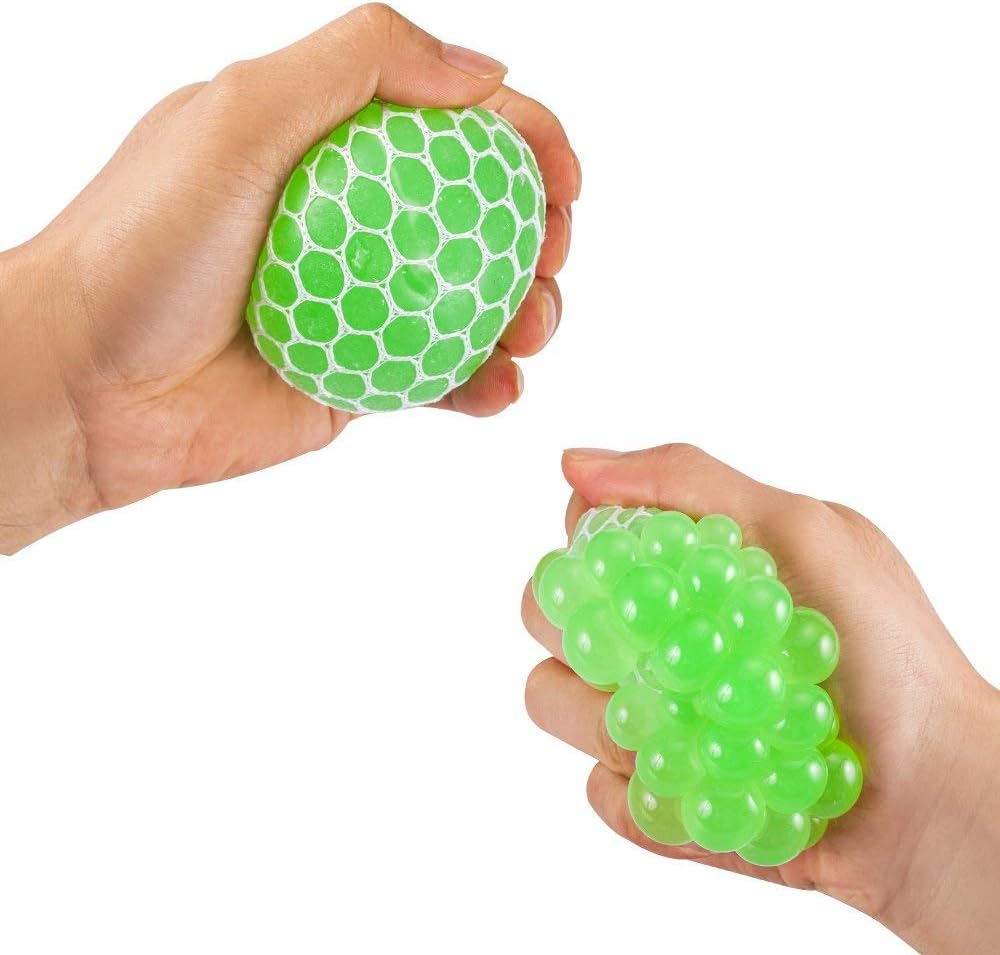 Colorful Squishy Mesh Balls Stress Ball Toys Color Changing, Squeeze Stress Balls for Teens Kids, Stress Relief Balls for Squeezing Stress Relieve Balls Multicolor