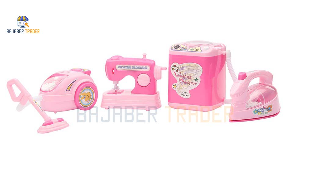 Kids Kitchen Household Pretend Play Set Toys For Kids Battery Operated (4PCS)