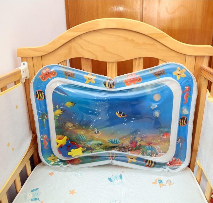 Baby Toddler Activity Water Play Gym Leakproof Cushion Inflatable Tummy Time Fitness Rack Mat