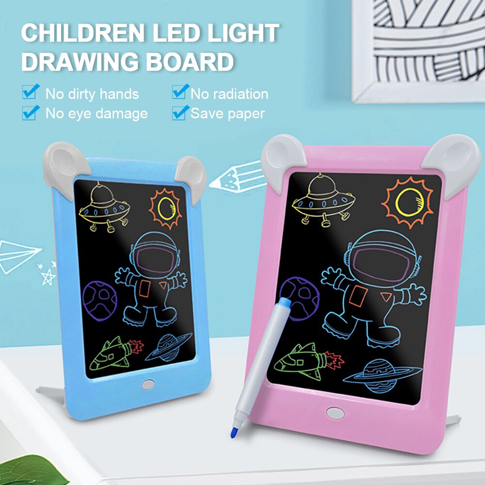 3D Magic Drawing Pad for Kids Light Up LCD Drawing Tab with Markers Digital Doodle Toy