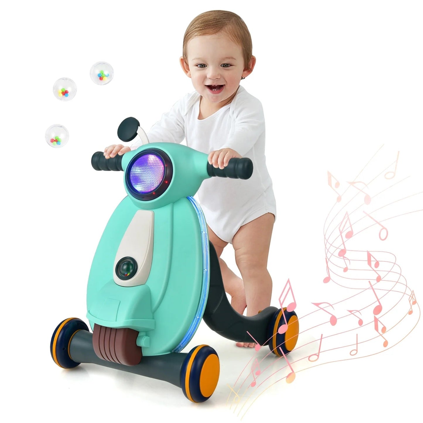 Baby Stroller Learning Multifunctional Baby Activity Walker Early Education Activity Center with Lights