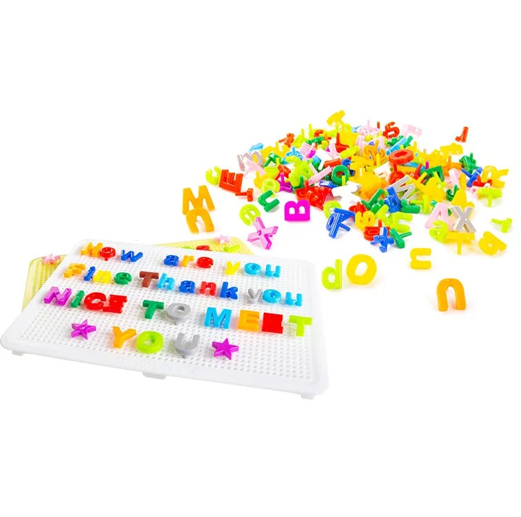 Alphabet ABC Words Pin Puzzle Capital And Small Letter English Letters Learning Spelling Baby Learning Kids Learning Toys Random Color