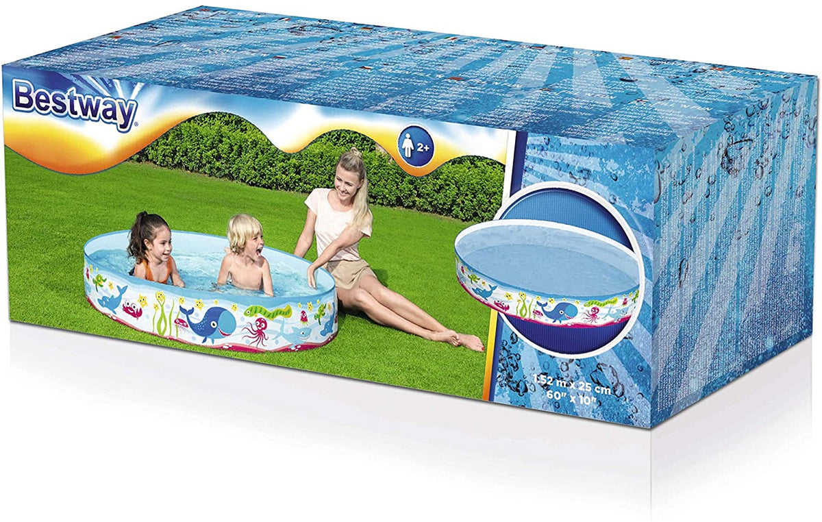 Bestway Sea Swimming Fun Play Pool Without Air 4' 5' 6' 8' feet Fill-N-Fun Paddling Pool For Kids