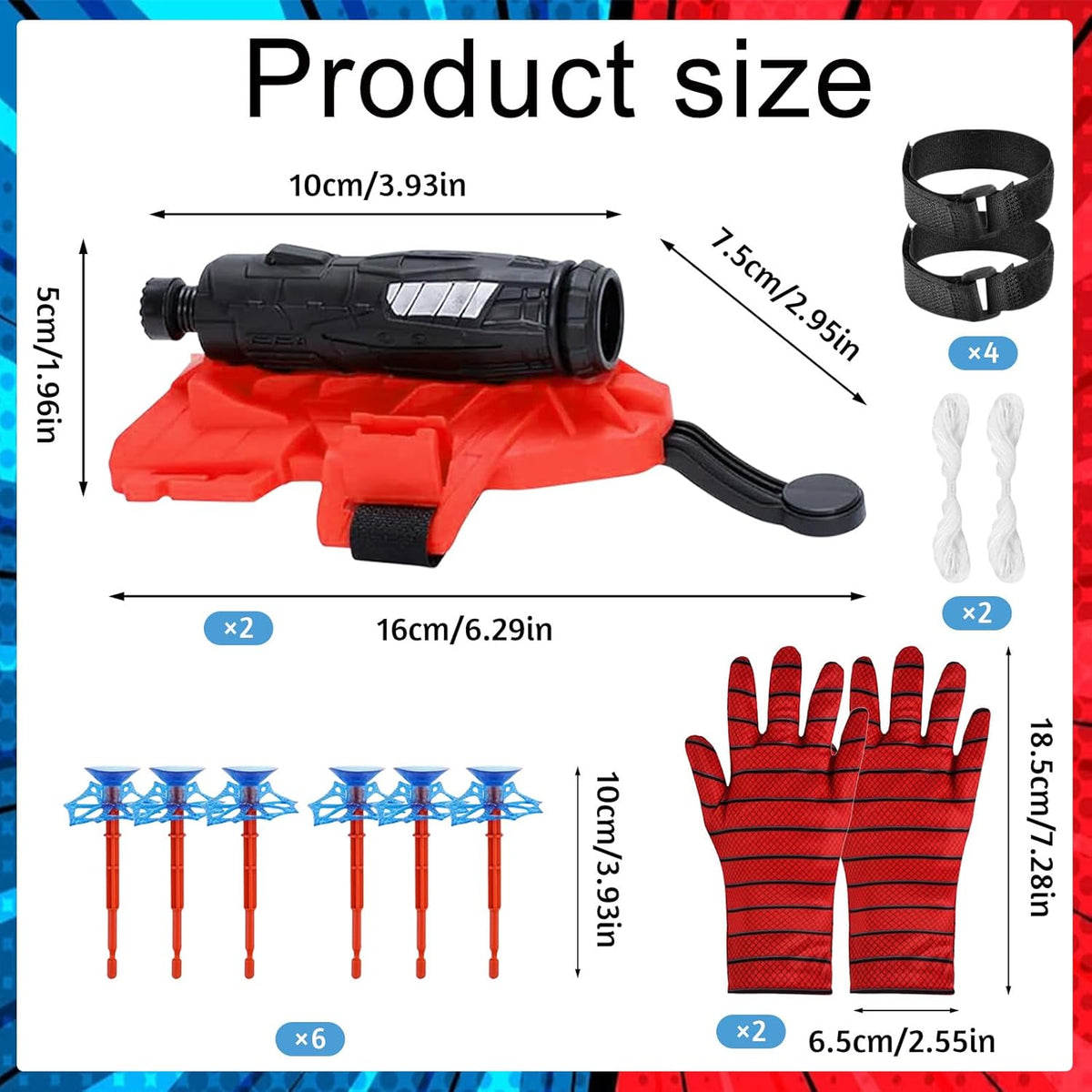 Spiderman Web Toy For Kids Spiderman Launcher Gloves Wrist Spider Web Shooting Game Kids Spiderman Hero Gloves, Spiderman Web, Wrist Toy Set