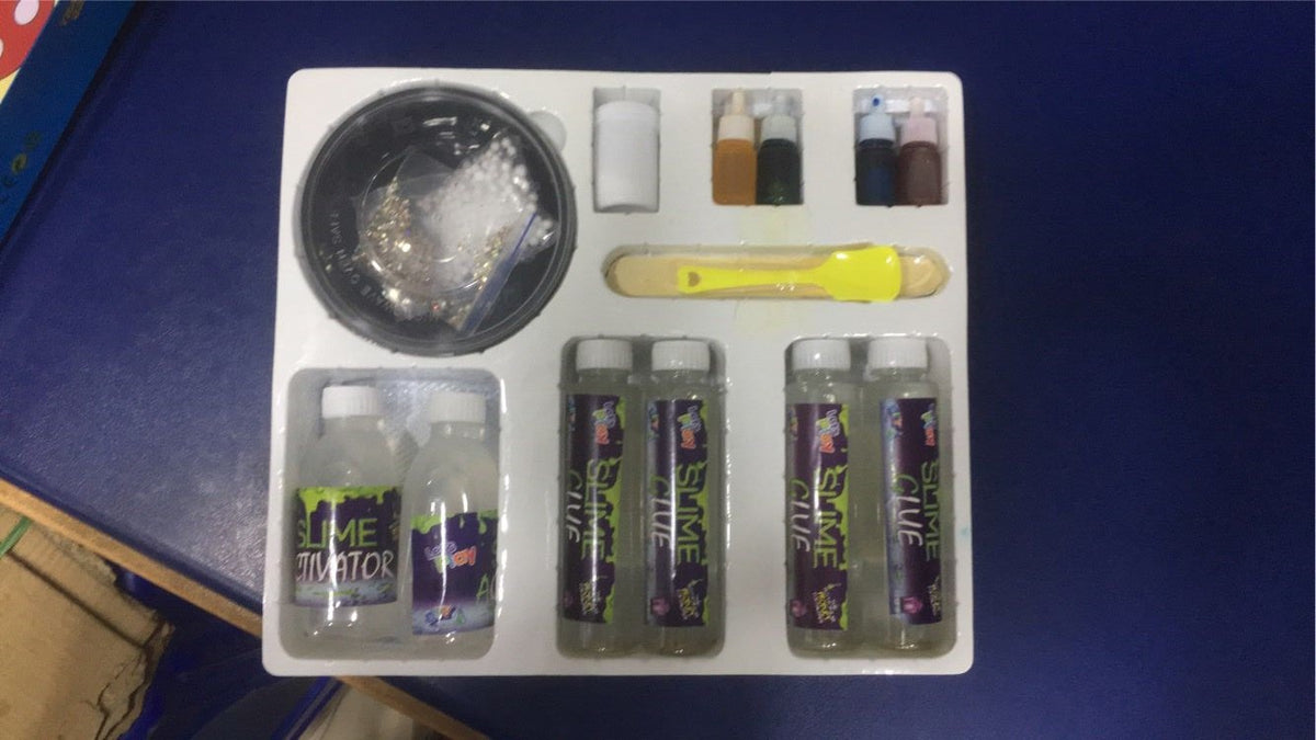 DIY Make Your Own Slime Jolly Slime Making Kit with Free Borax and Storage Boxes and Colors For Kids