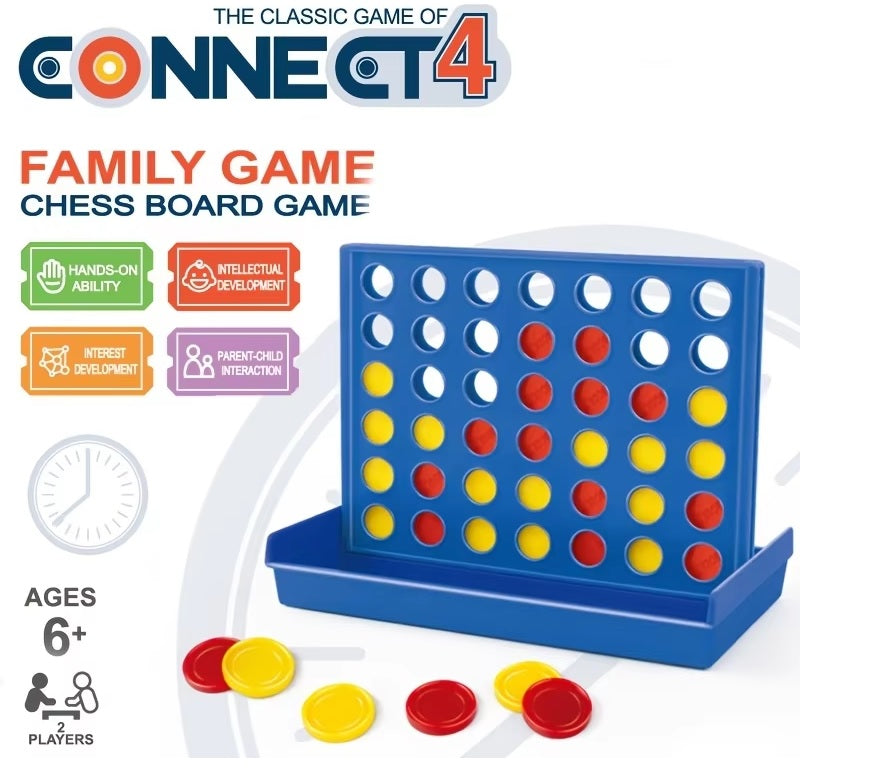 The Classic Game of Connect 4 Strategy Board Game for Kids; 2 Player Board Games for Kids Ages 6 and up; 4 in a Row; Kids Gifts