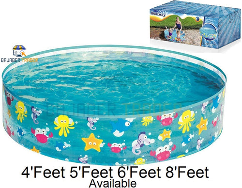 Bestway Sea Swimming Fun Play Pool Without Air 4' 5' 6' 8' feet Fill-N-Fun Paddling Pool For Kids