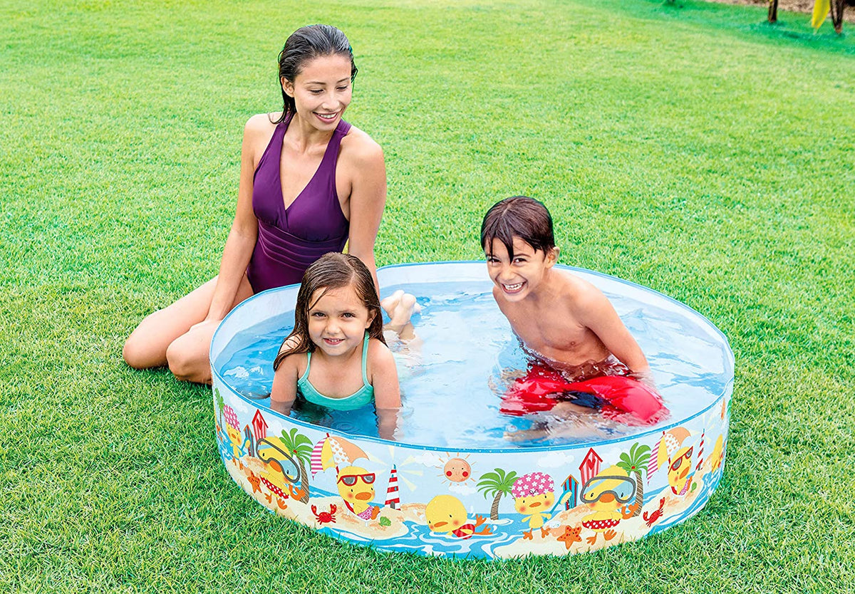 Intex Sea Swimming Fun Play Pool Without Air 4' 5' 6' 8' feet Fill-N-Fun Paddling Pool For Kids
