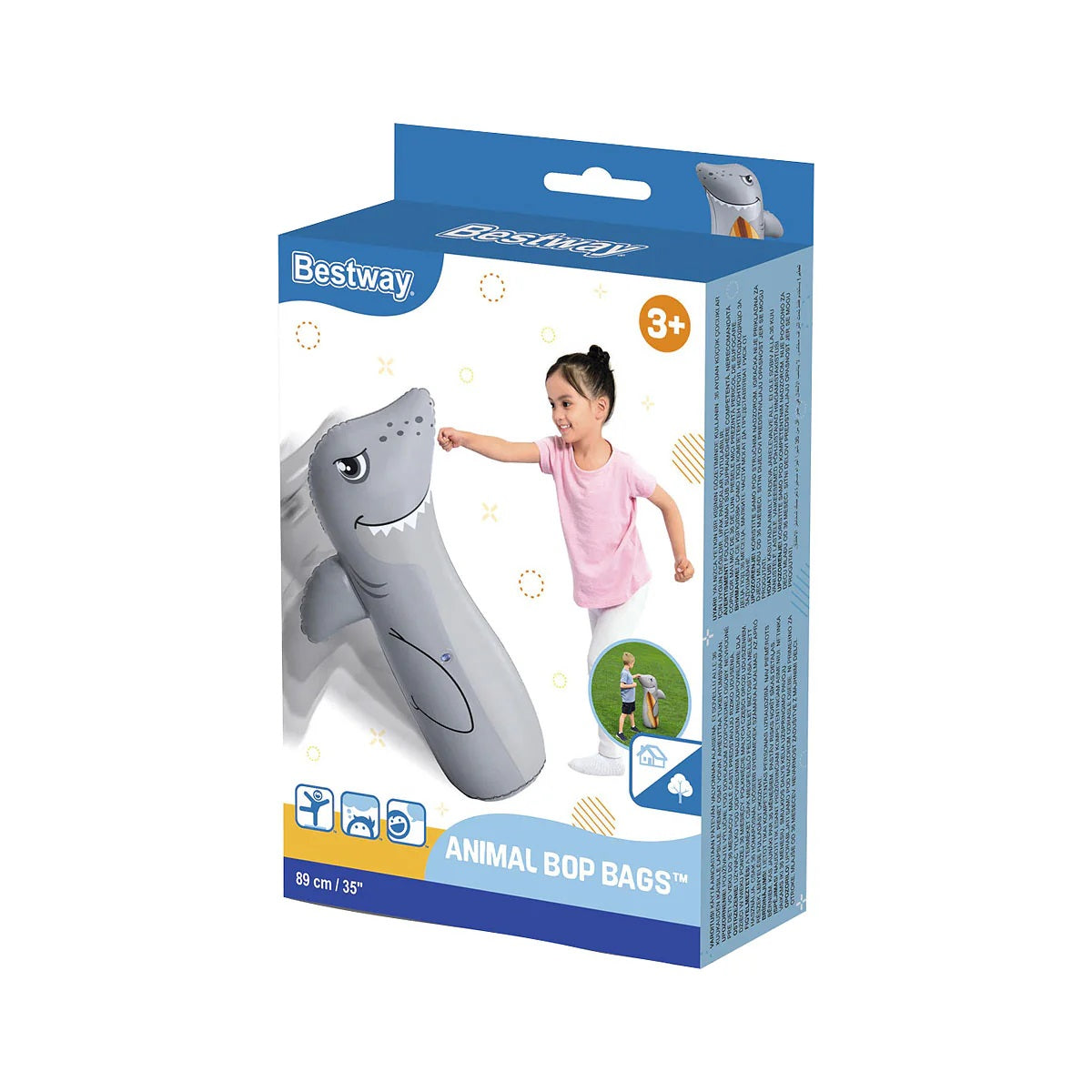 Bop Bag Inflatable Punching Boxing Bop Bag For Kids 3D Bouncer Water Filled Base Hit Me Punching Bob Bag Toy for Toddlers, Outdoor & Indoor Playing