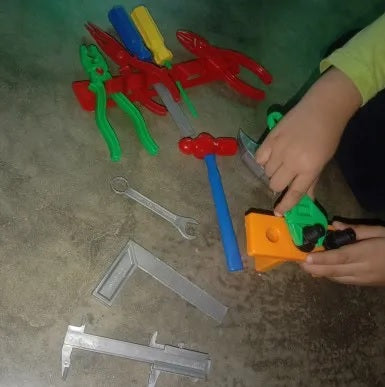 Kids Super Tool Set Multicolor Construction Tool Set For Boys Plastic Toy Tool Kit Set For Kids