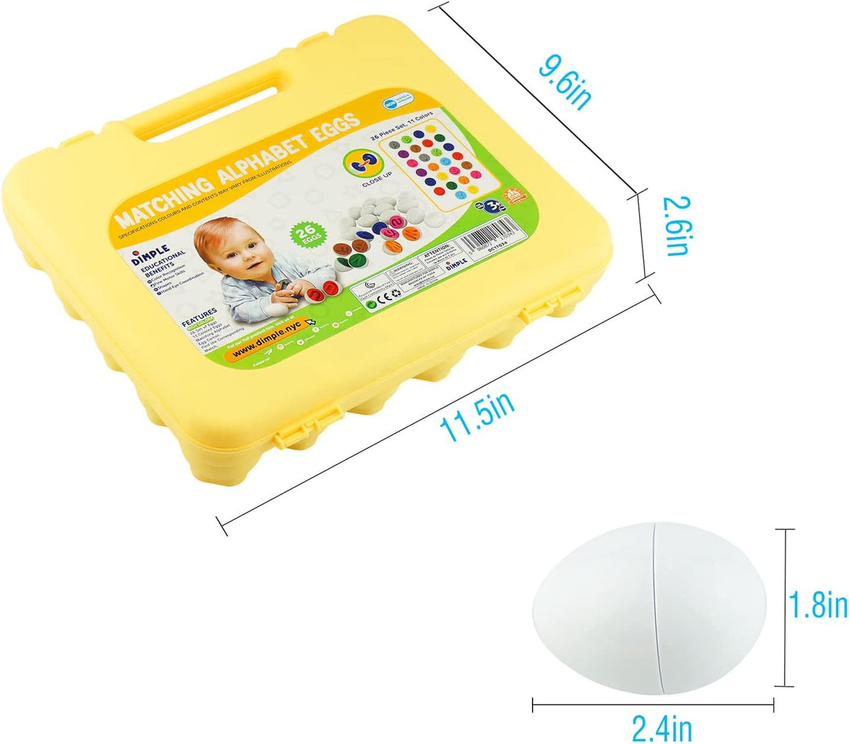 12 Eggs Shape Sorting & Color Recognition Toy for Toddlers Kids Montessori Education Preschool Game Easter Eggs Toy for Children