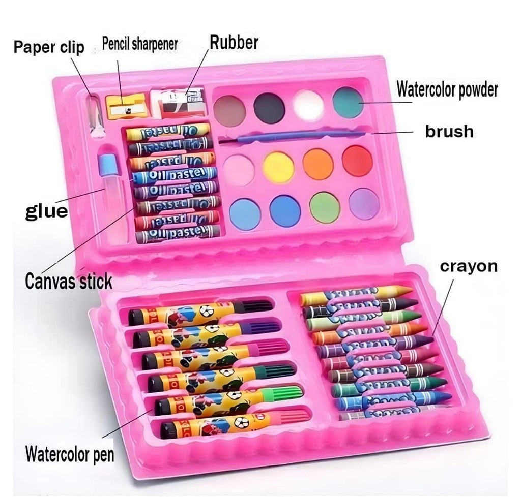 Color Kit Art Set Color Box Set For Kids Colors Box Color Pencil ,Crayons , Water Color, Sketch Pens Set of 46 Pieces for Boys and Girls kids Painting School Kit