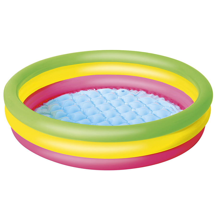 Bestway Inflatable Swimming Pool for Kids, 3 Ring Thickened Portable Kiddie Pool for Babies & Children, Outdoor Water Play Pool