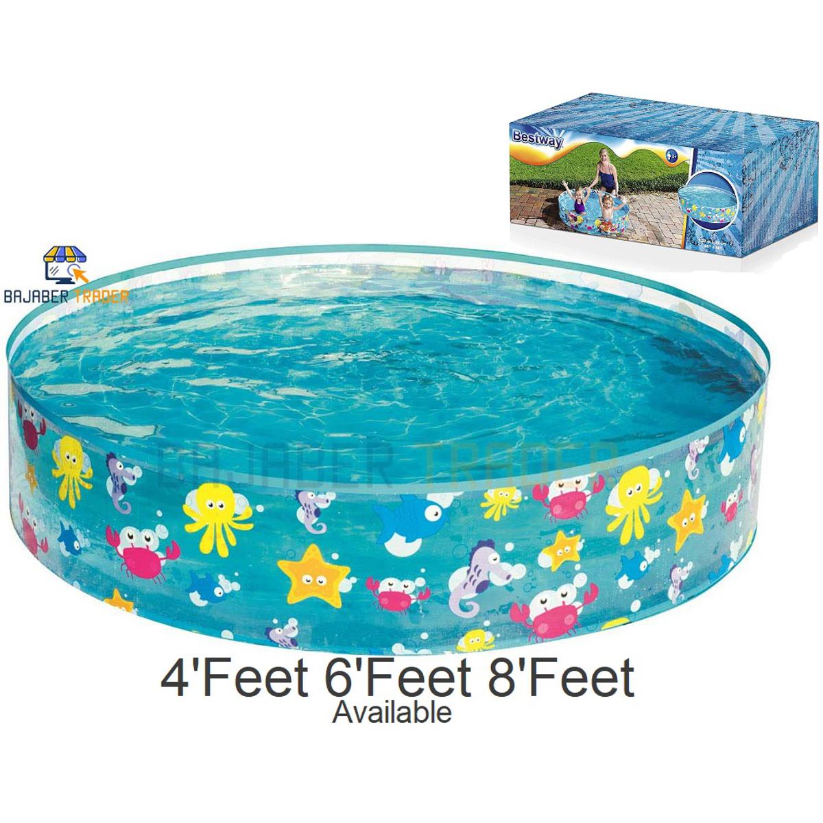 Bestway Sea Swimming Fun Play Pool Without Air 4' 5' 6' 8' feet Fill-N-Fun Paddling Pool For Kids Imported