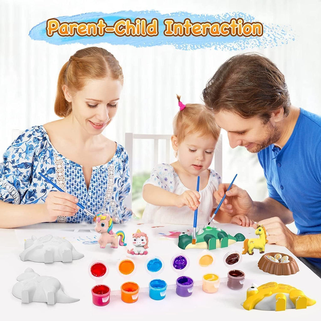 DIY Plaster Mould And Painting Set Ceramic Painting Kit With Acrylic Paints Set For Kids, Art and Craft Kit Painting Kit for Kids, Girls, Boys