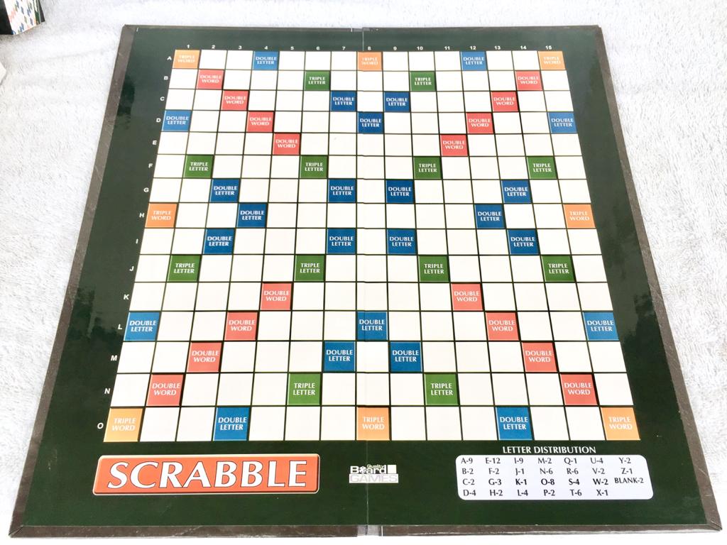 Classic Scrabble Spelling Board Game 15x15 Inch Hard Laminated Board For Adult and Kids