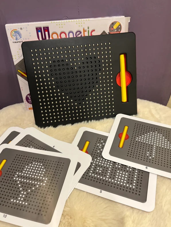 Magnetic Drawing Board for Kids with Magnetic Pen, Magnetic Bead Drawing Pad, Reusable Educational Learning Toy for Boys and Girls