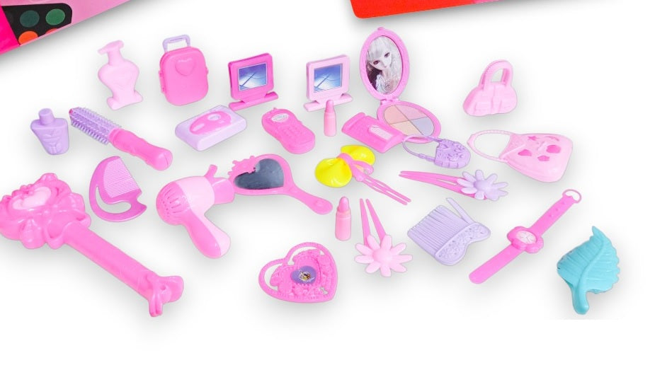 Beauty Set For Kids Makeup Kits For Toy for Kids | Toy Cosmetic Pretend Play Kit For Girl Gift with Princess Case Makeup Set Kids Toy