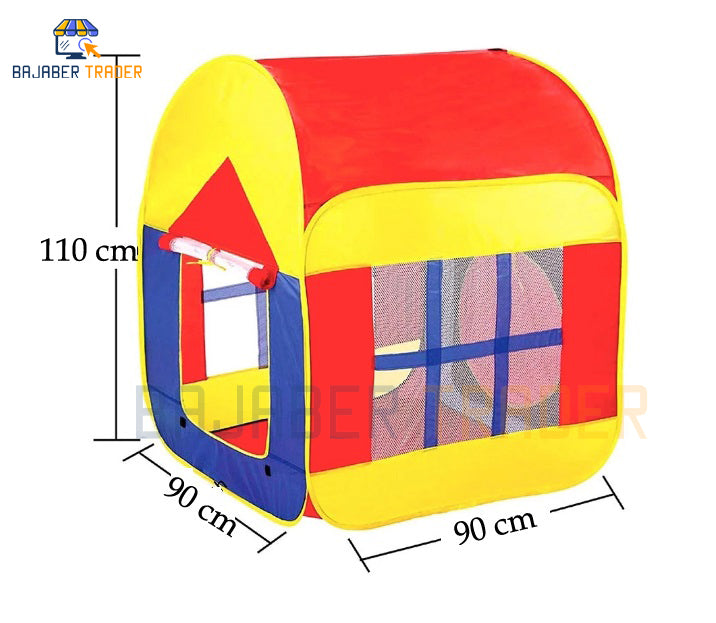 Big Tent House For Kids With 50 Soft Balls Tent Series Pop Up Pretend Play House 110x90x90cm