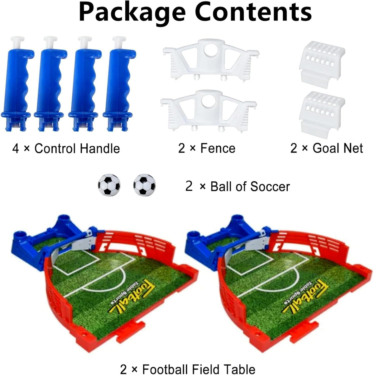 Mini Table Football Game, Table Football Desktop Football Toy Gifts for Children Boy Indoor 2-Player Party Tabletop Soccer Toys for Children Kids Adults