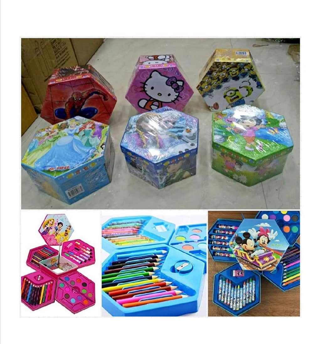 Color Kit Art Set Color Box Set For Kids Colors Box Color Pencil ,Crayons , Water Color, Sketch Pens Set of 46 Pieces for Boys and Girls kids Painting School Kit